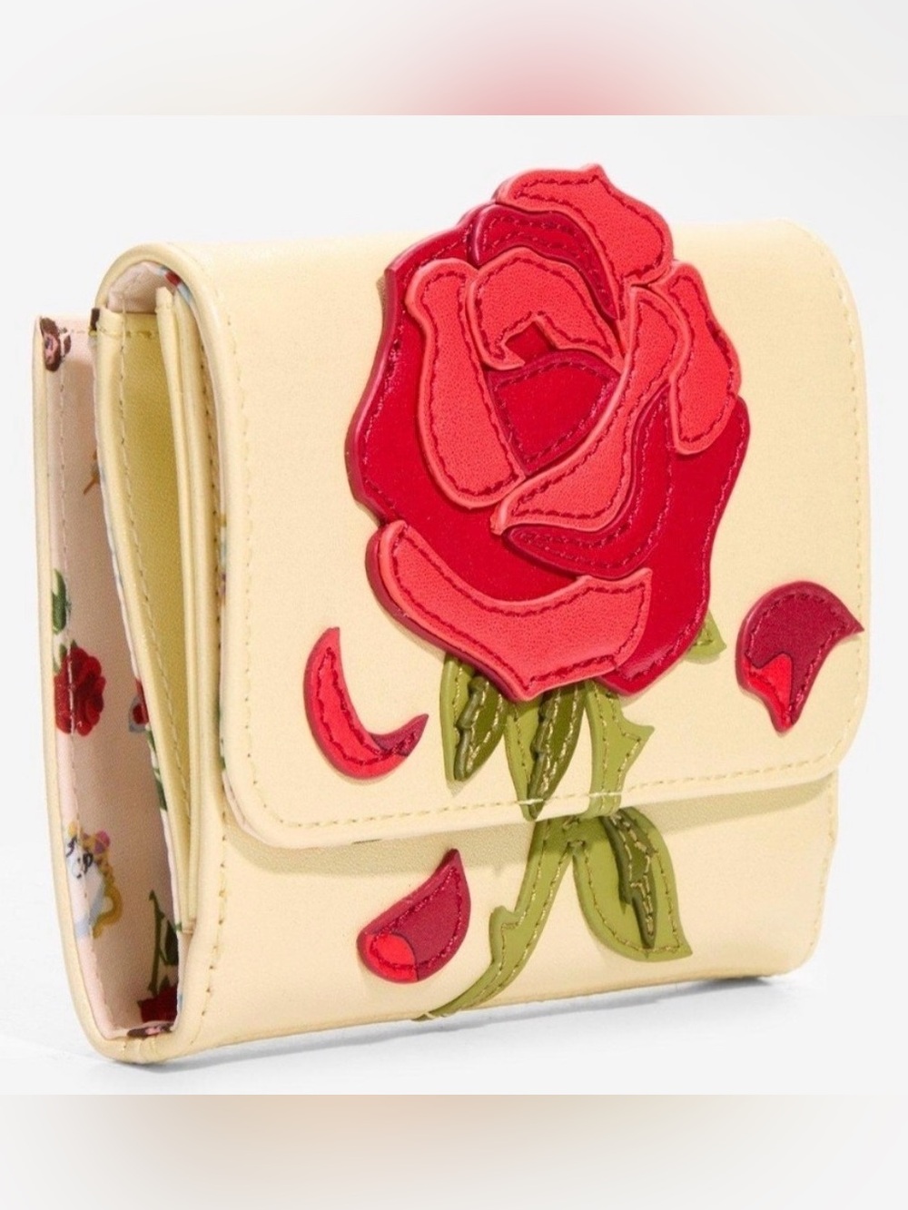 Loungefly Disney Beauty and The Beast Enchanted Rose Shimmer Mini Backpack Set - Picture 6 of 11